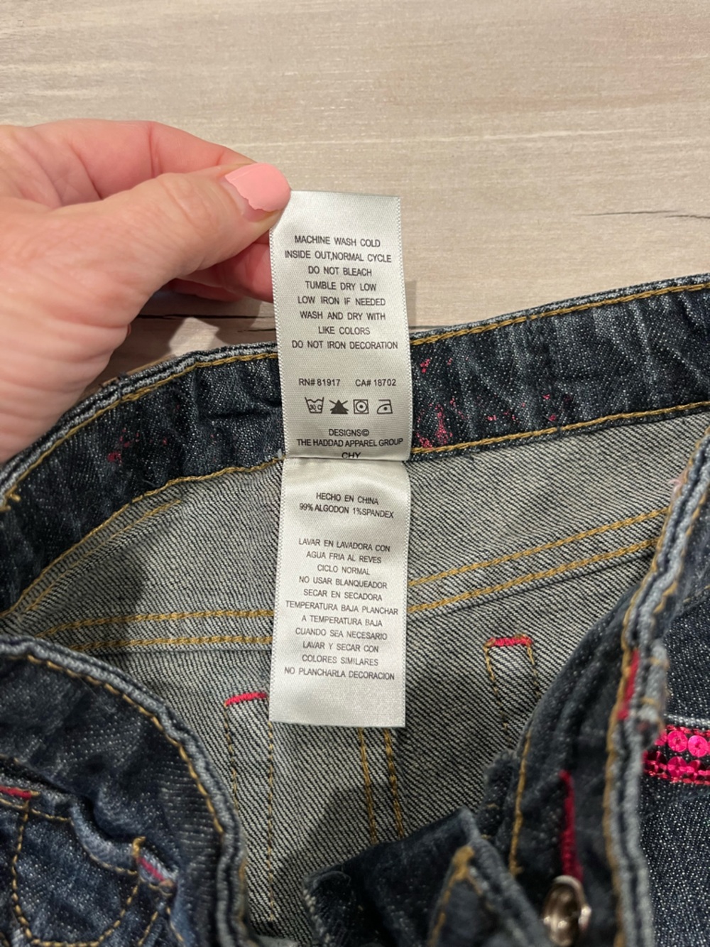 Levi's Girls Dark Blue Denim Bootcut Jeans with Pink Sequin Accents Size 4T - Picture 7 of 12